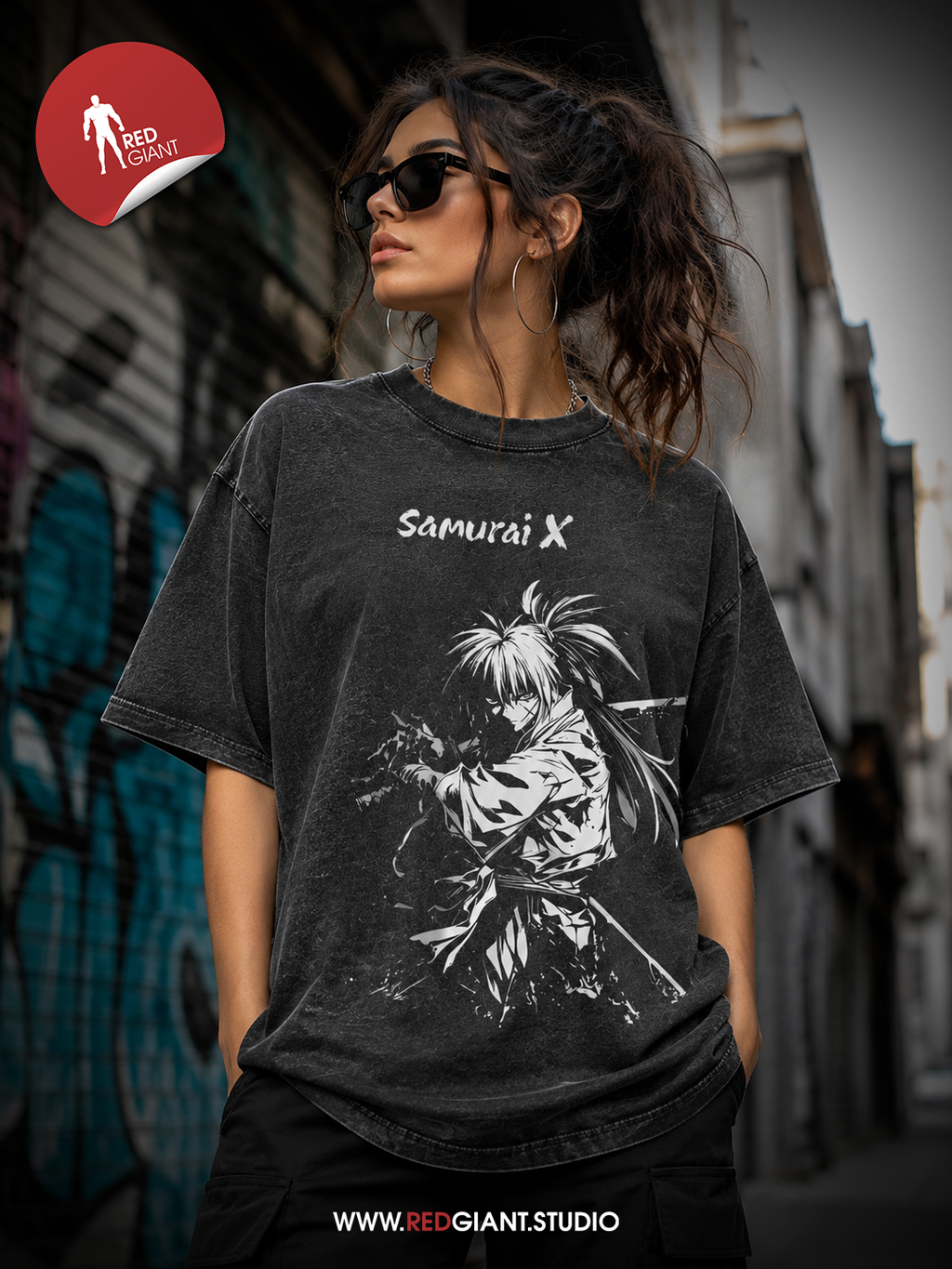 Samurai X Heavy Washed cotton Tshirt